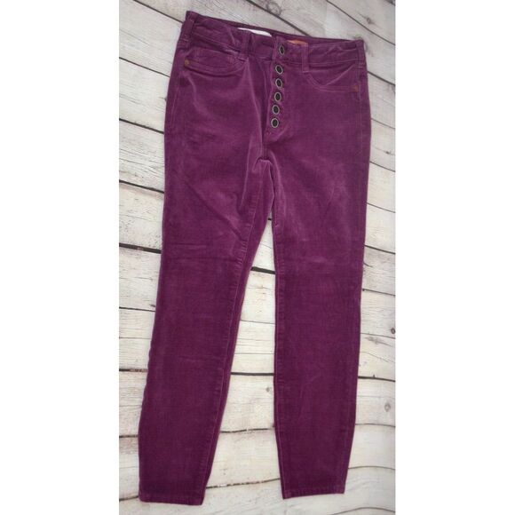 PILCRO and the LETTERPRESS Anthropologie High Rise Skinny Corduroy Pants 28 - Picture 6 of 9